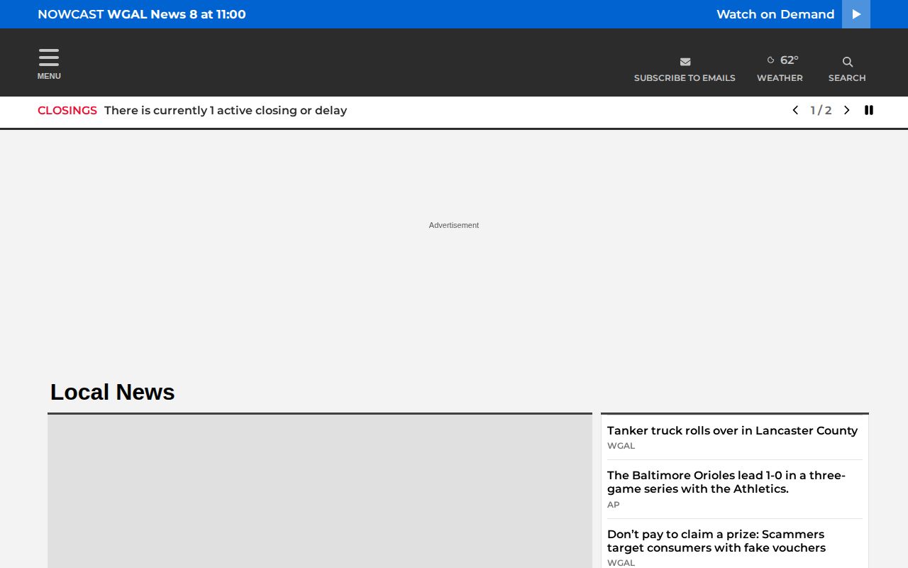 Lancaster County WGAL crime-news arrest record source page